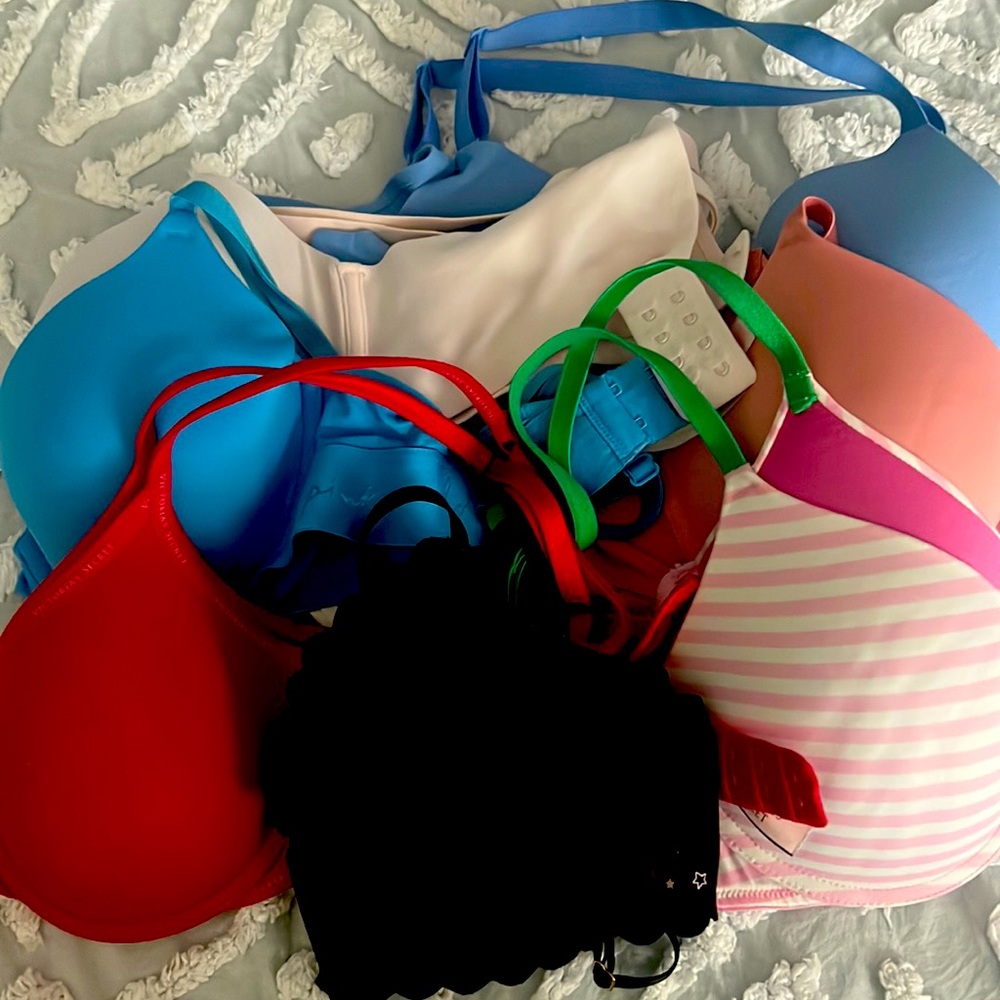 7 Victoria's Secret, aerie , Pink bras 34C